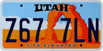 UT license plate Z677LN