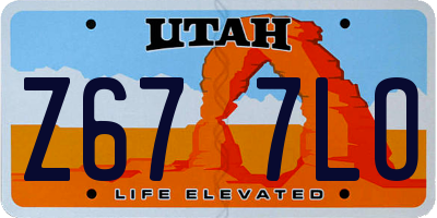 UT license plate Z677LO
