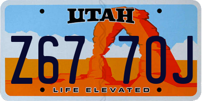UT license plate Z677OJ