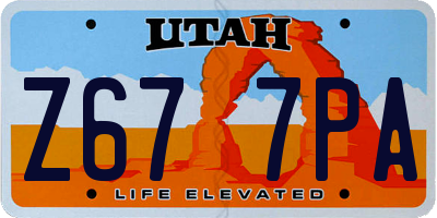UT license plate Z677PA