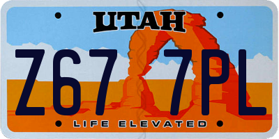 UT license plate Z677PL