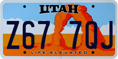 UT license plate Z677QJ