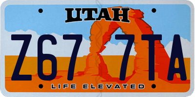 UT license plate Z677TA