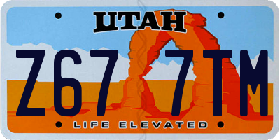 UT license plate Z677TM