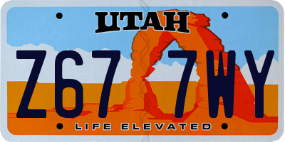 UT license plate Z677WY