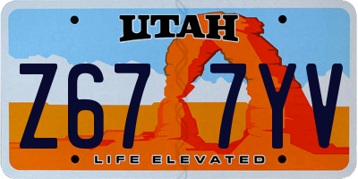 UT license plate Z677YV