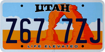UT license plate Z677ZJ