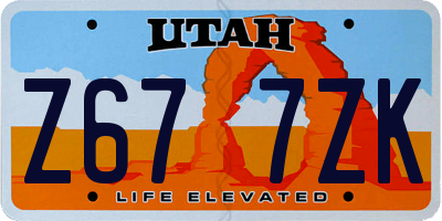 UT license plate Z677ZK