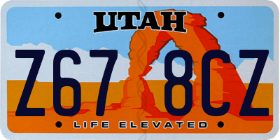 UT license plate Z678CZ