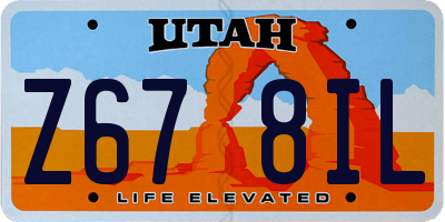UT license plate Z678IL