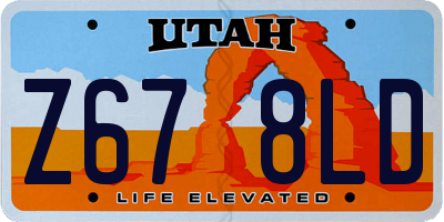 UT license plate Z678LD