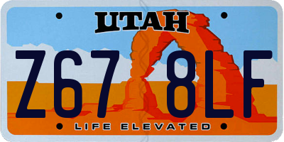 UT license plate Z678LF