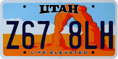 UT license plate Z678LH