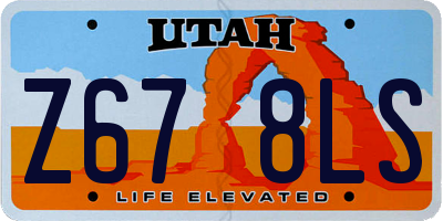 UT license plate Z678LS