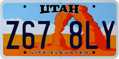 UT license plate Z678LY