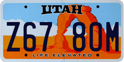 UT license plate Z678OM