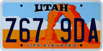 UT license plate Z679DA