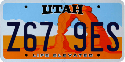 UT license plate Z679ES