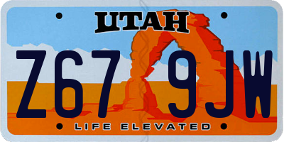 UT license plate Z679JW