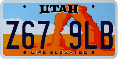UT license plate Z679LB