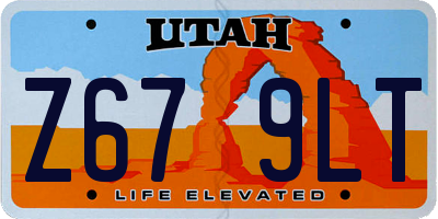 UT license plate Z679LT