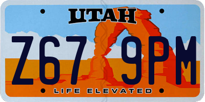 UT license plate Z679PM