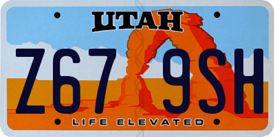 UT license plate Z679SH