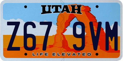UT license plate Z679VM