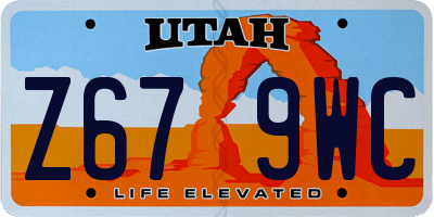 UT license plate Z679WC