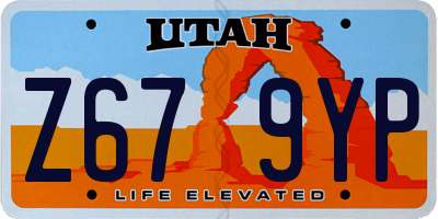 UT license plate Z679YP