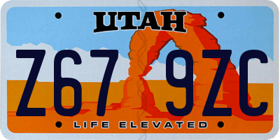 UT license plate Z679ZC