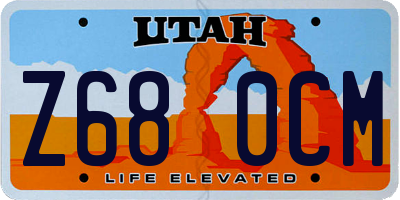 UT license plate Z680CM