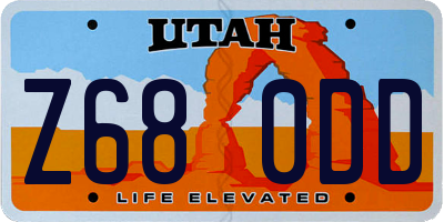 UT license plate Z680DD