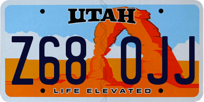UT license plate Z680JJ