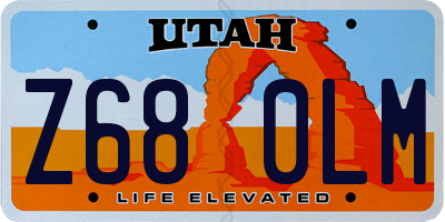 UT license plate Z680LM