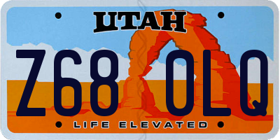UT license plate Z680LQ