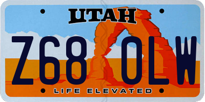 UT license plate Z680LW
