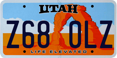 UT license plate Z680LZ