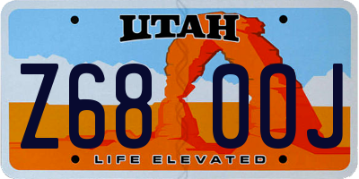 UT license plate Z680OJ