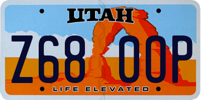 UT license plate Z680OP