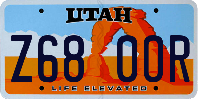 UT license plate Z680OR