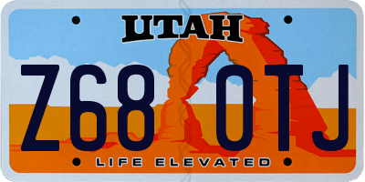 UT license plate Z680TJ