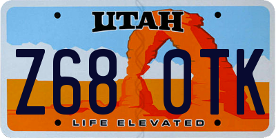 UT license plate Z680TK