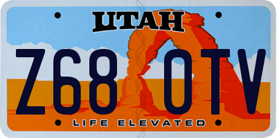 UT license plate Z680TV