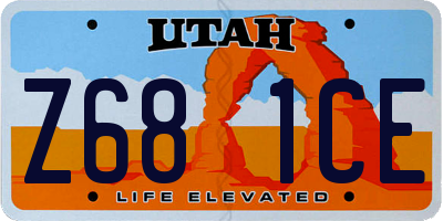 UT license plate Z681CE