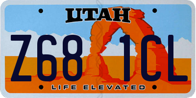 UT license plate Z681CL
