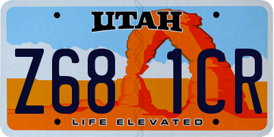 UT license plate Z681CR
