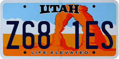 UT license plate Z681ES