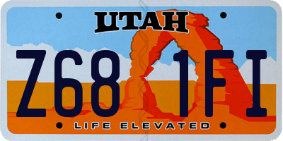 UT license plate Z681FI