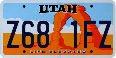 UT license plate Z681FZ